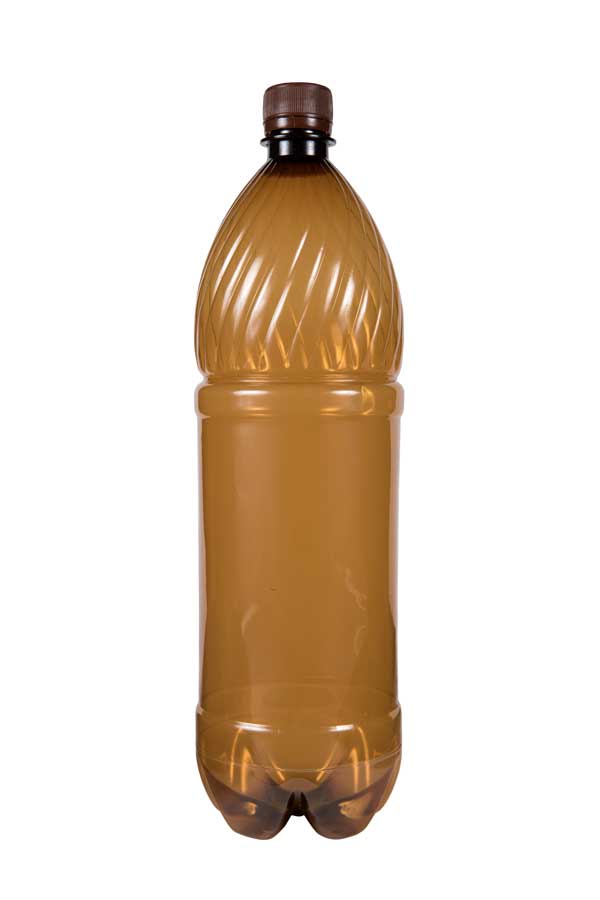 Пластиковая ПЭТ бутылка для пива 1,5 л №2 коричневая