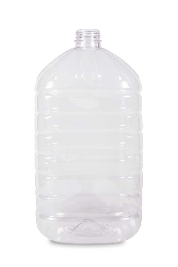Пластиковая ПЭТ бутылка 5 л прозрачная